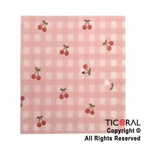 SERVILLETA PREMIUM CUADRILLE CHERRY 24X24 x 20